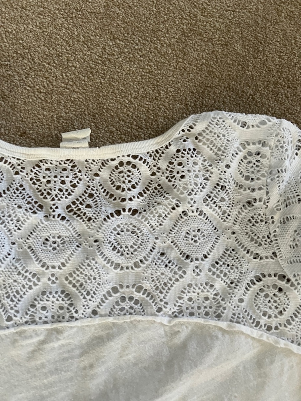 Affliction Women's Cross Graphic Stud Tee - White & Cream - Picture 6 of 6